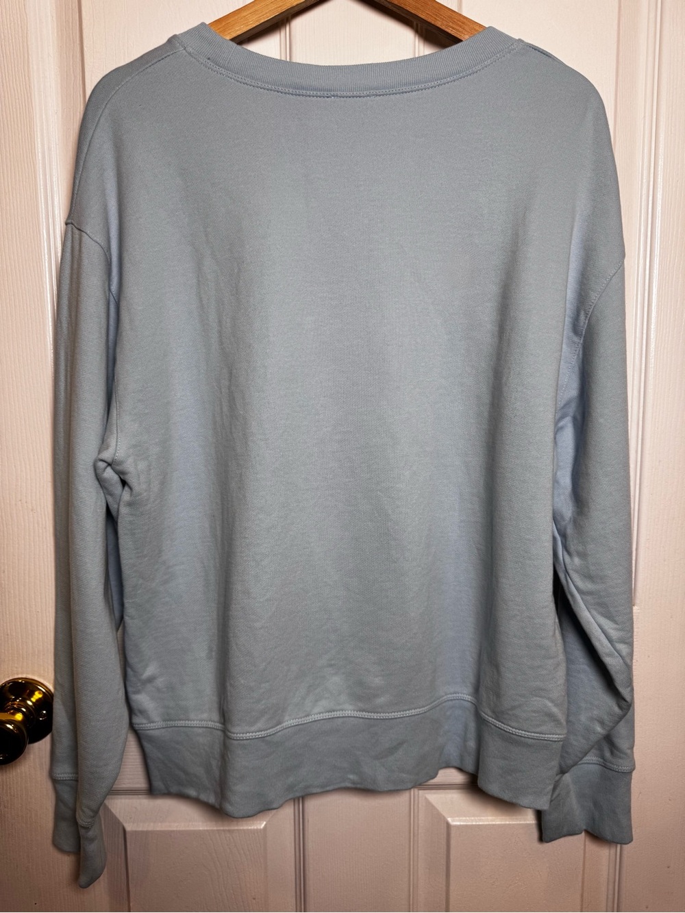 J.Crew M Blue Americana Rowing Oar Flag Sweatshirt Coastal Preppy Nautical - Picture 9 of 9